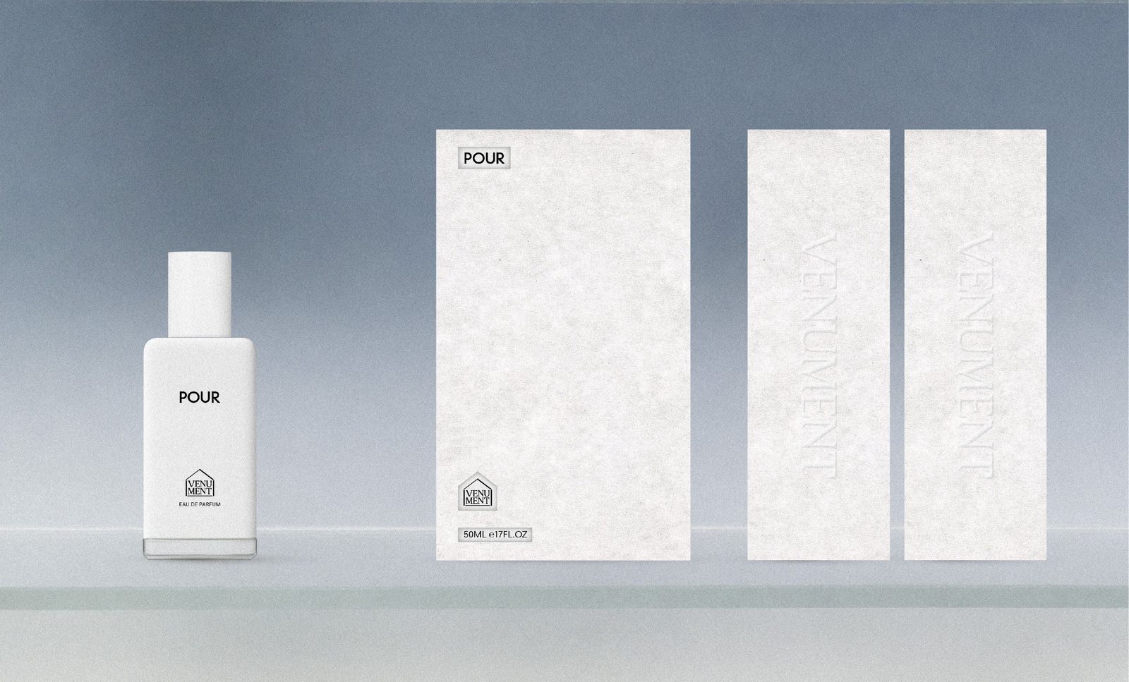 VENUMENT 50ml packaging — bottle, carton, embossed sleeves